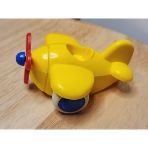 Viking Toys Yellow Airplane – Chunky Preschool Vehicle – Durable Plastic Toy